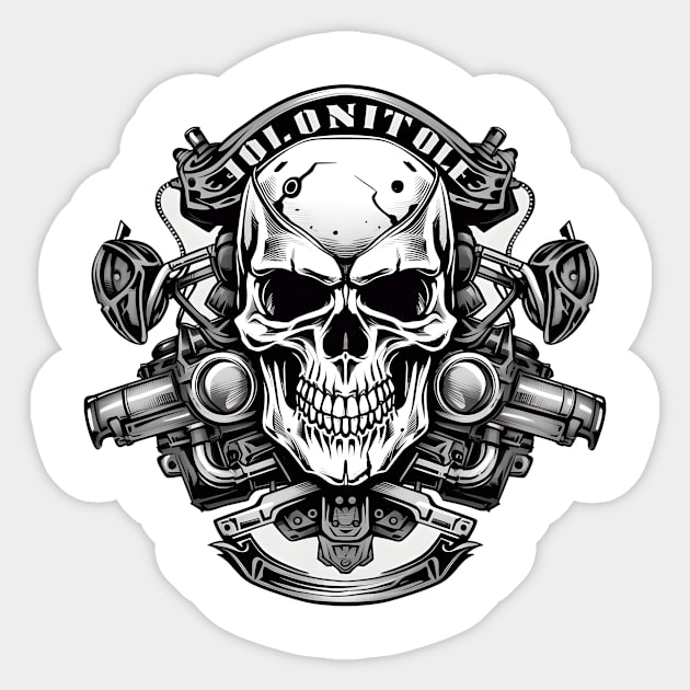 Garage Skull Design Sticker by ragil_studio